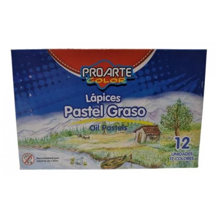 Lapices Pastel Graso Proarte 12 Colores