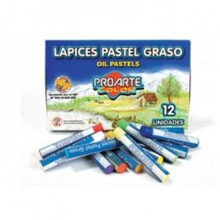 Lapices Pastel Graso Proarte 12 Colores