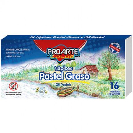 Lapices Pastel Graso Proarte 16 Colores