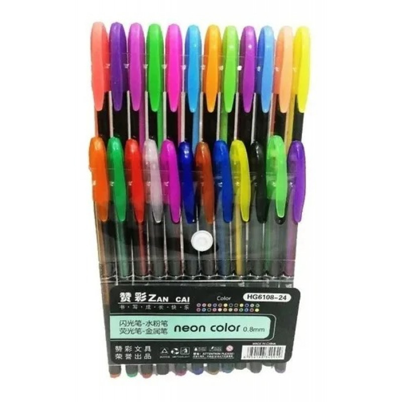 Lapiz Gel Neon 24 Unidades Elun Store