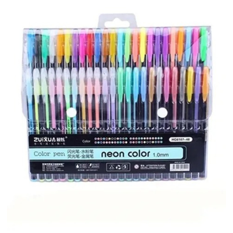 Lapiz Gel Neón 48 Unidades Elun Store