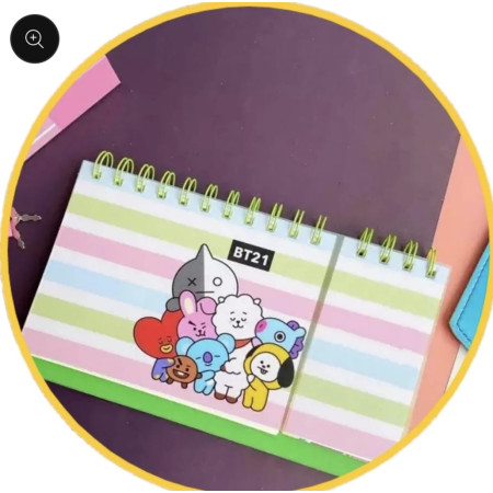 Set BTS K-Pop Organizador Planner + Pos-it + Clips