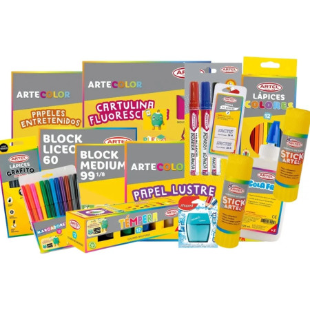 Pack 20 Artículos Escolares Artel / Proarte