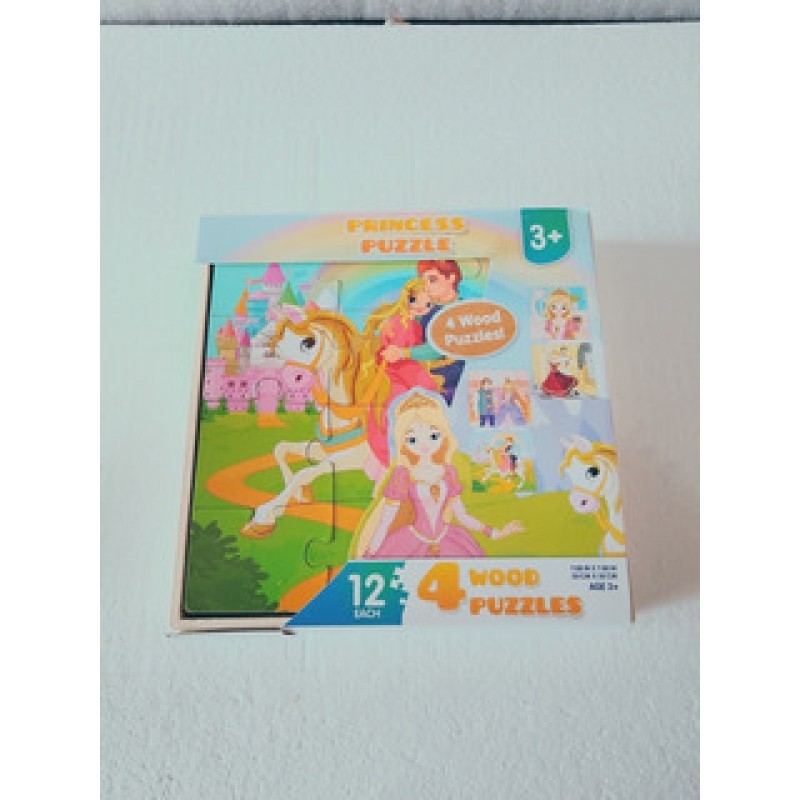 4 Puzzles Princesa Madera
