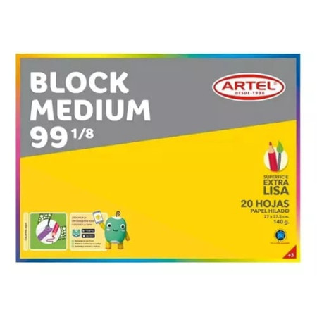 Block Medium 99 1/8 20 Hojas Artel