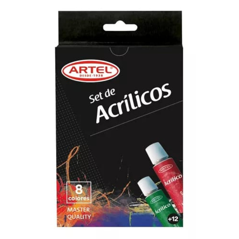 Set Acrilicos Artel 8 colores