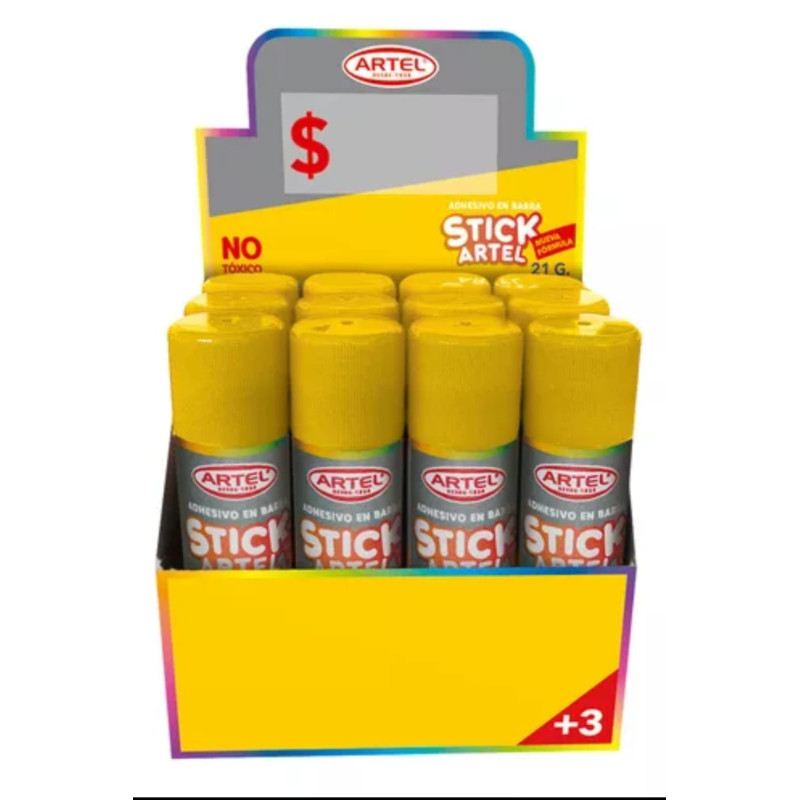 12 Pegamento Barra Stick 21 Grs Artel