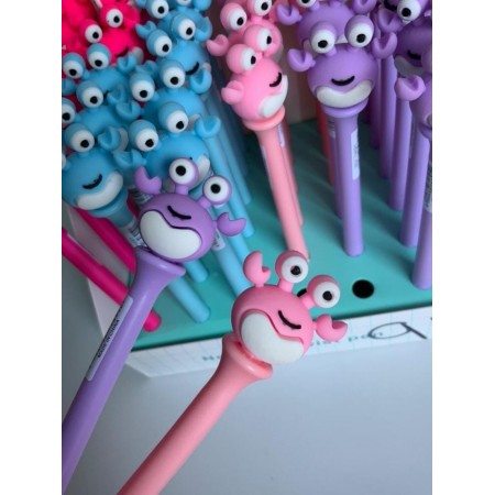 Lápiz pasta tinta azul diseño cangrejo kawaii (1unidad) Lápiz pasta tinta azul diseño cangrejo kawaii (1unidad)